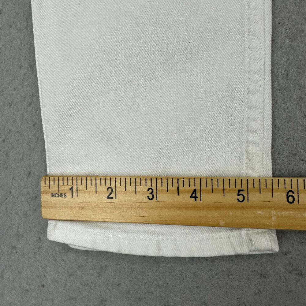 ba&sh Sally Jeans Women's 25 White Blanc Straight Leg Mid-Rise Slim Fit Bash‎ - Picture 6 of 13